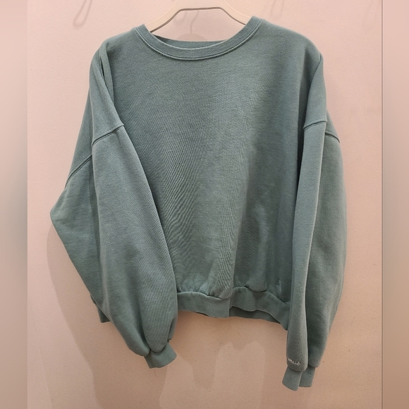 Kuwalla Cotton Crew Sweater - Sage Green - Size M - Picture 8 of 10
